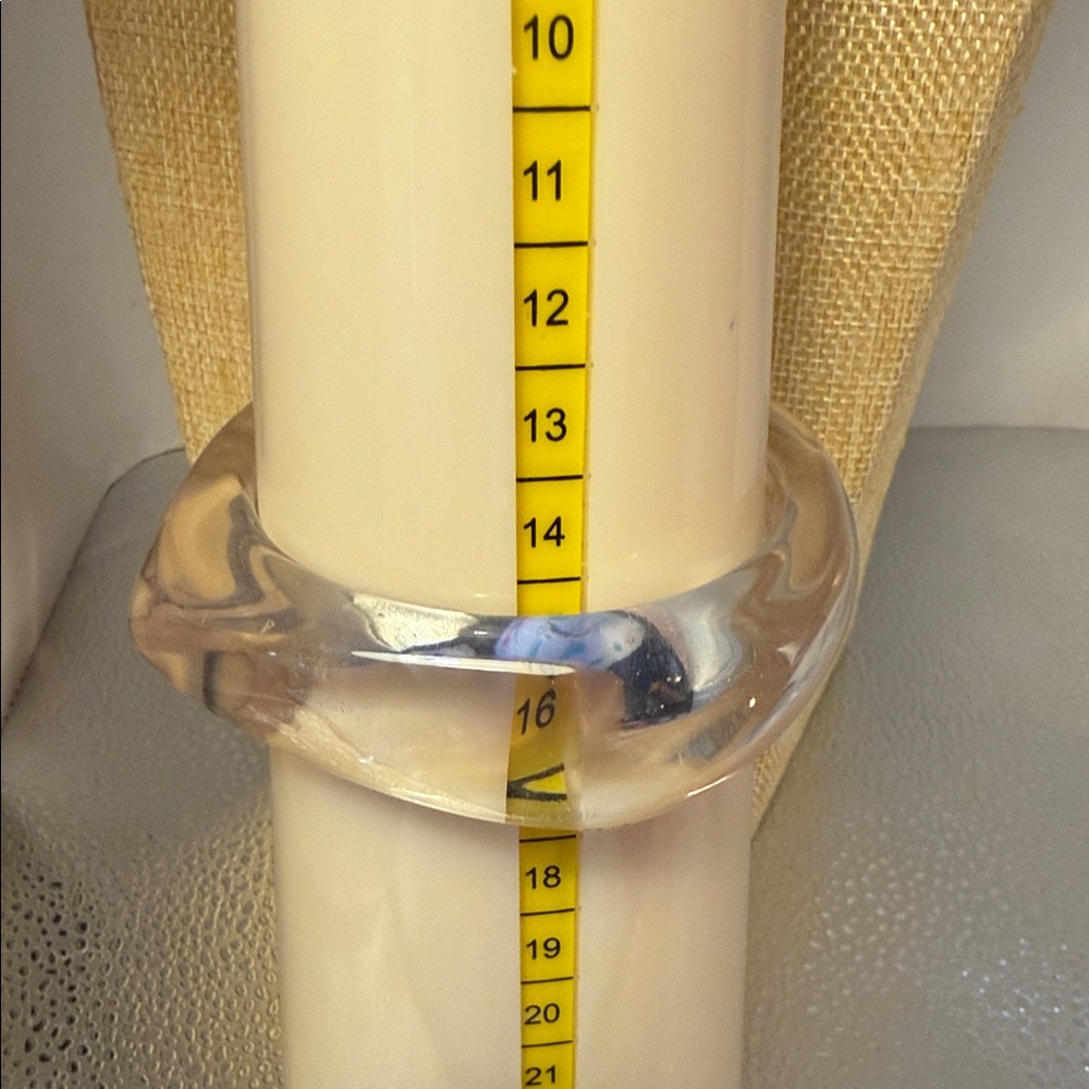 Clear Lucite Bangle Bracelet - Picture 7 of 7
